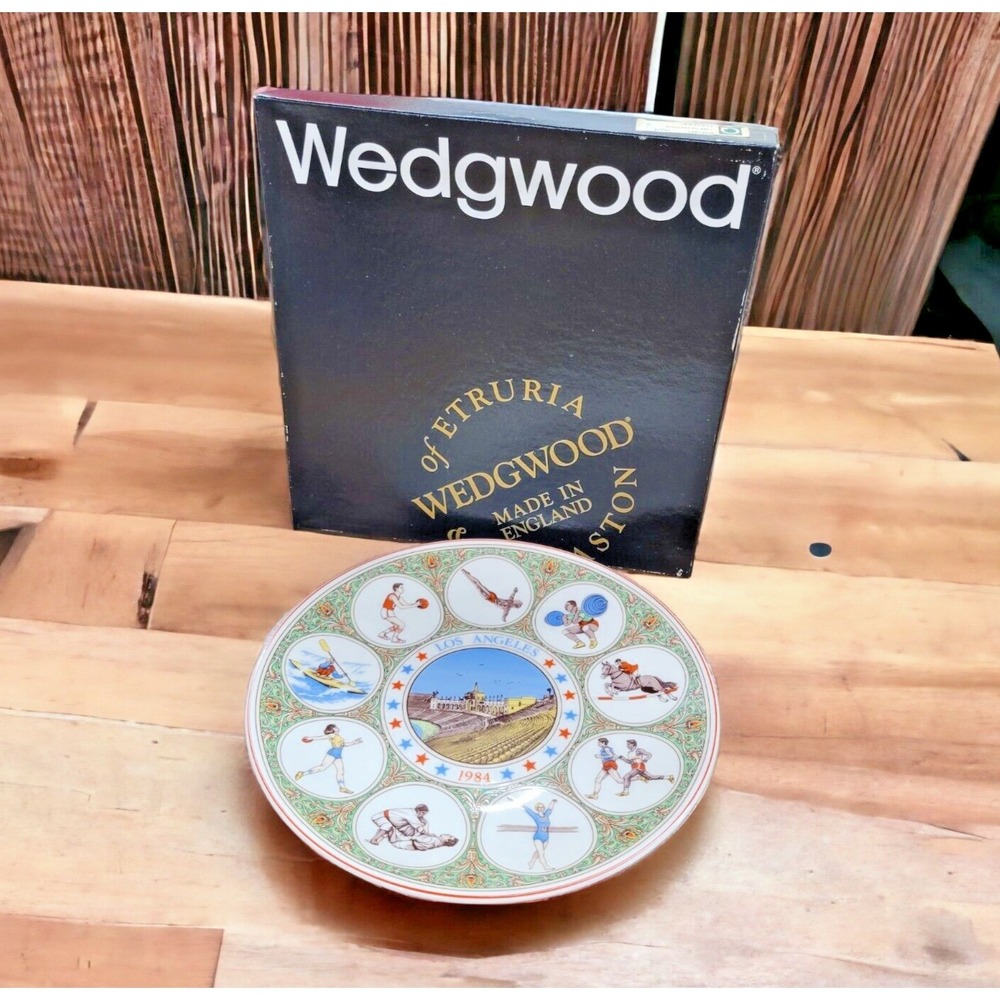 Wedgwood Collectors Plate Los Angeles Olympics 1984 Made in England 9" IOB‎